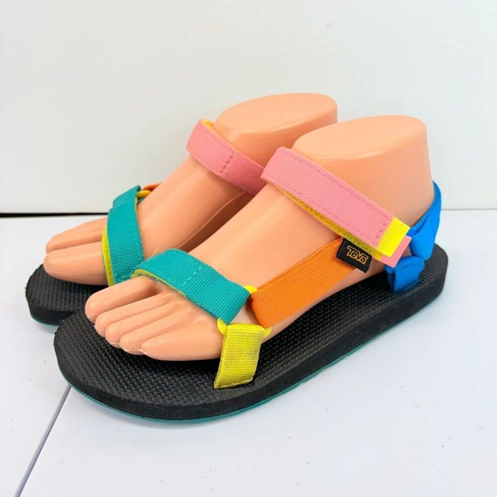 Teva Original Universal Size 5 US Youth  Multi Color Strappy Sandals 1116666C